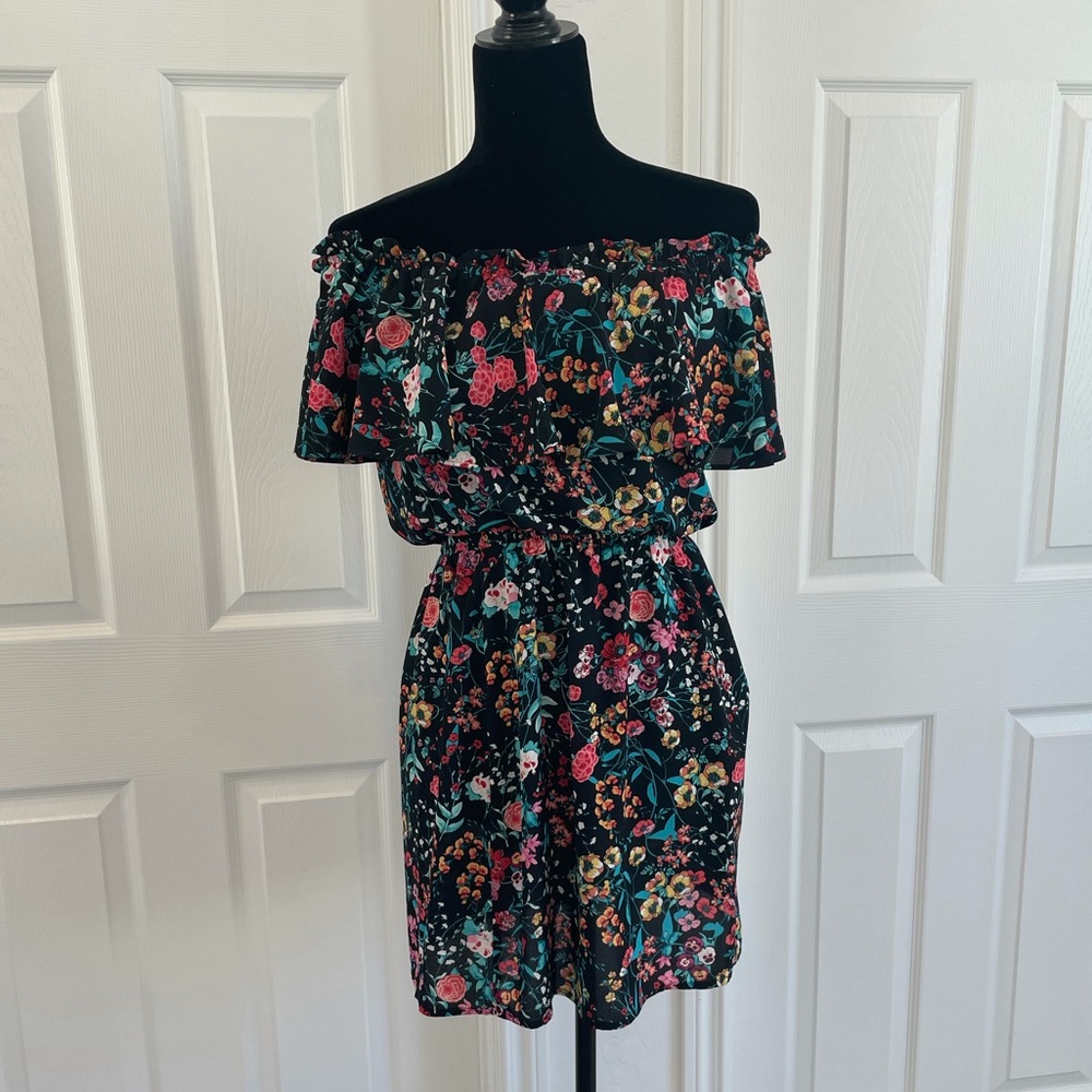 Floral off the shoulder dress no